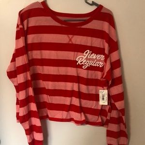 Nwt striped crop top